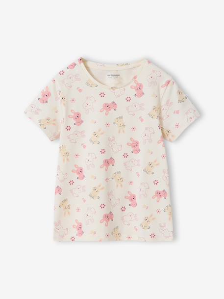 Lot 2 pyjamas lapin court et long gris chiné - vertbaudet enfant 