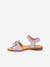 Sandales en cuir pour fille LORE FLOWERS froddo bleu+bleu foncé+blush+lavande+or+rose doré+rouge+tomette - vertbaudet enfant 