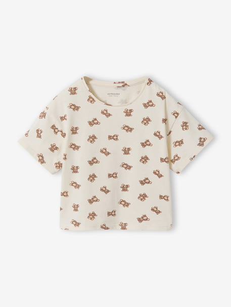 Set van 2 pyjama's met berenprint, korte en lange mouwen ecru - vertbaudet enfant 