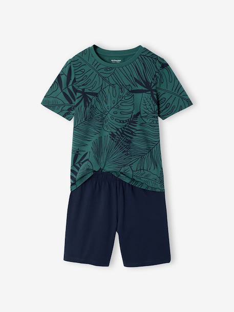 Set van 2 pyjamashorts jungle Engels groen - vertbaudet enfant 