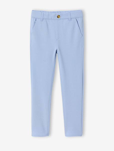 Feestelijke jongensset met overhemd met maokraag en broek beige+blauwgroen+hemelsblauw - vertbaudet enfant 