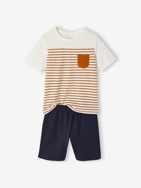 Set van 3 pyjama's met fietsen, lange en korte mouwen karamel - vertbaudet enfant 