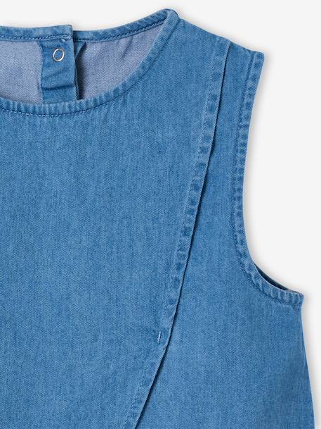 Ensemble pantacourt top denim léger bleu moyen - vertbaudet enfant 