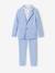Ensemble céremonie chemise col Mao, veste et pantalon garçon beige+bleu ciel+vert d'eau - vertbaudet enfant 