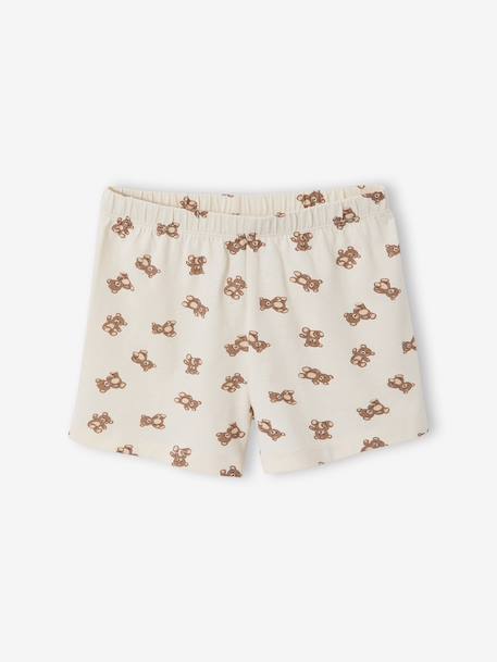 Set van 2 pyjama's met berenprint, korte en lange mouwen ecru - vertbaudet enfant 
