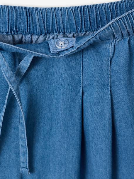 Ensemble pantacourt top denim léger bleu moyen - vertbaudet enfant 