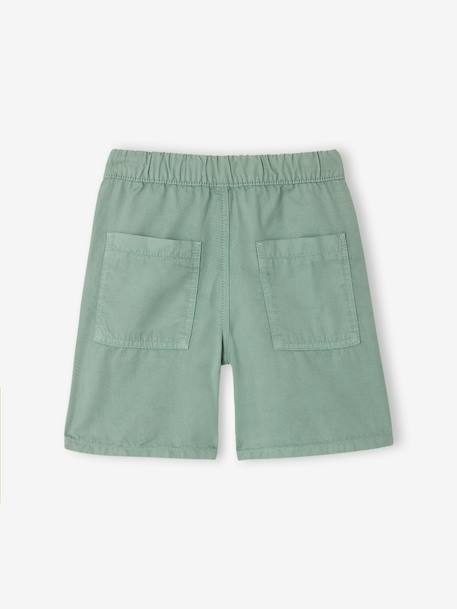 Elastische bermuda voor jongens dennen+jeansblauw+pastelgeel - vertbaudet enfant 