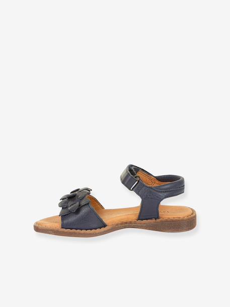 Sandales en cuir pour fille LORE FLOWERS froddo bleu+bleu foncé+blush+lavande+or+rose doré+rouge+tomette - vertbaudet enfant 