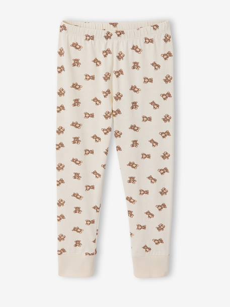 Set van 2 pyjama's met berenprint, korte en lange mouwen ecru - vertbaudet enfant 