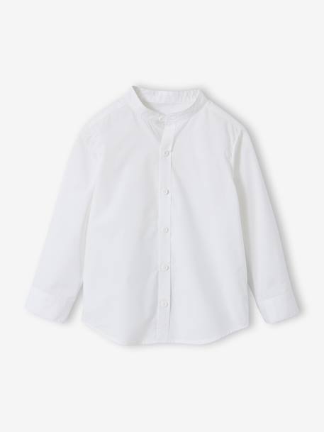 Ensemble céremonie chemise col Mao, veste et pantalon garçon beige+bleu ciel+vert d'eau - vertbaudet enfant 