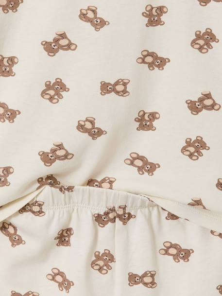 Set van 2 pyjama's met berenprint, korte en lange mouwen ecru - vertbaudet enfant 