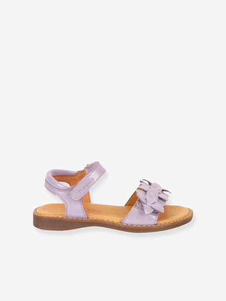 Sandales en cuir pour fille LORE FLOWERS froddo bleu+bleu foncé+blush+lavande+or+rose doré+rouge+tomette - vertbaudet enfant 