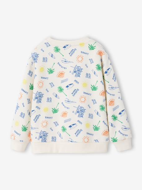 Sweat garçon col rond écru - vertbaudet enfant 