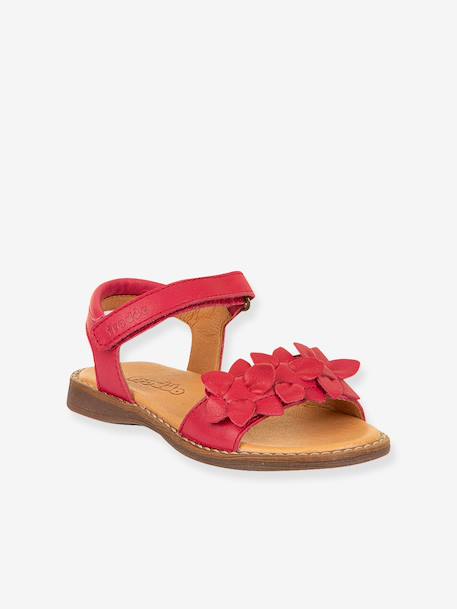 Sandales en cuir pour fille LORE FLOWERS froddo bleu+bleu foncé+blush+lavande+or+rose doré+rouge+tomette - vertbaudet enfant 