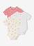 Set van 3 body's voor babyjongens van biologisch katoen rood - vertbaudet enfant 