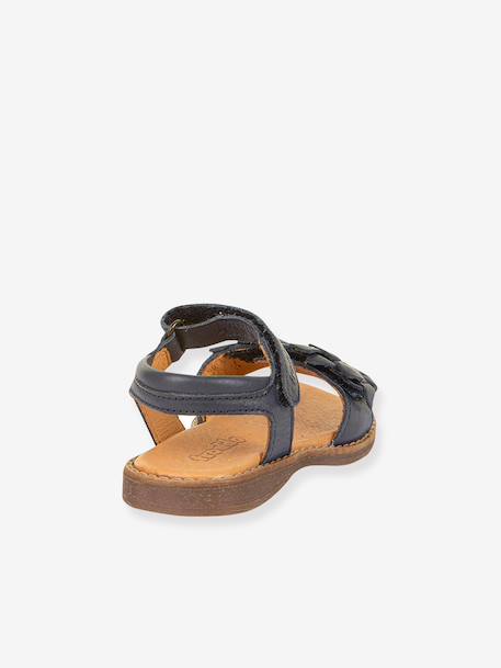 Leren sandalen voor meisjes LORE FLOWERS FRODDO blauw+donkerblauw+goud+goudroze+lavendel+rood+rouge+terracottategel - vertbaudet enfant 