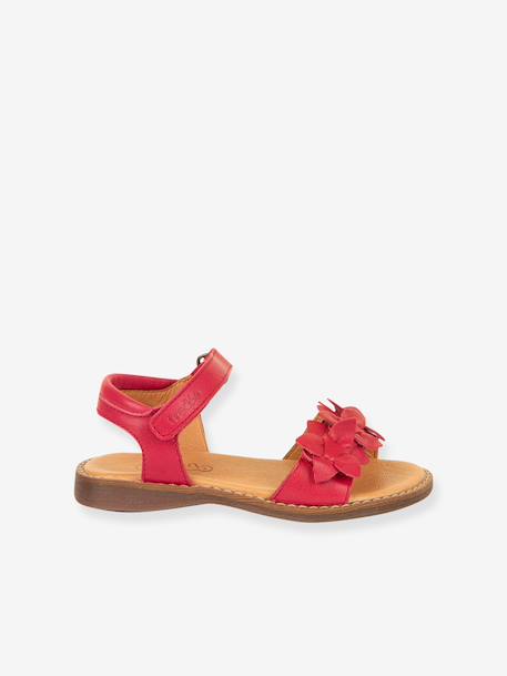 Sandales en cuir pour fille LORE FLOWERS froddo bleu+bleu foncé+blush+lavande+or+rose doré+rouge+tomette - vertbaudet enfant 
