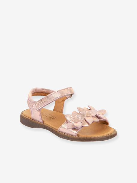 Sandales en cuir pour fille LORE FLOWERS froddo bleu+bleu foncé+blush+lavande+or+rose doré+rouge+tomette - vertbaudet enfant 