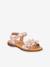 Sandales en cuir pour fille LORE FLOWERS froddo bleu+bleu foncé+blush+lavande+or+rose doré+rouge+tomette - vertbaudet enfant 