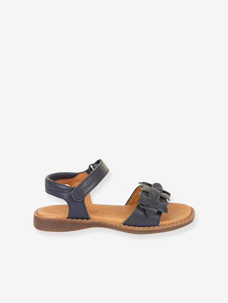Sandales en cuir pour fille LORE FLOWERS froddo bleu+bleu foncé+blush+lavande+or+rose doré+rouge+tomette - vertbaudet enfant 