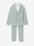 Ensemble céremonie chemise col Mao, veste et pantalon garçon beige+bleu ciel+vert d'eau - vertbaudet enfant 