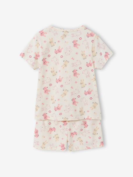 Lot 2 pyjamas lapin court et long gris chiné - vertbaudet enfant 