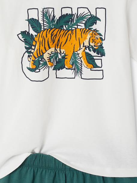 Set van 2 pyjamashorts jungle Engels groen - vertbaudet enfant 