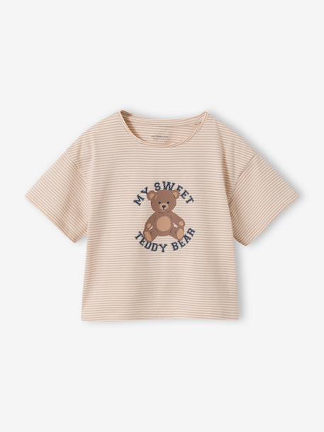 Set van 2 pyjama's met berenprint, korte en lange mouwen ecru - vertbaudet enfant 