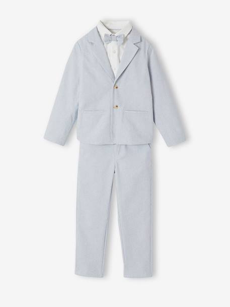 Ensemble cérémonie garçon 4 pièces bleu ciel - vertbaudet enfant 
