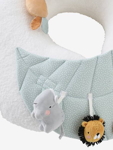 Coussin bébé des découvertes blanc+écru+rouge+vert - vertbaudet enfant 