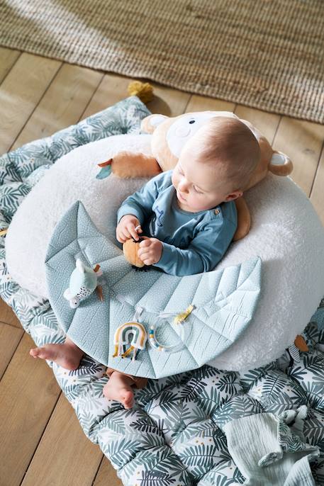 Coussin bébé des découvertes blanc+écru+rouge+vert - vertbaudet enfant 