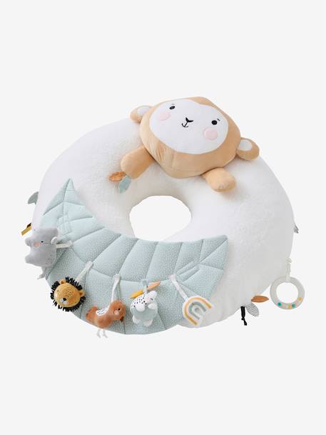 Coussin bébé des découvertes blanc+écru+rouge+vert - vertbaudet enfant 