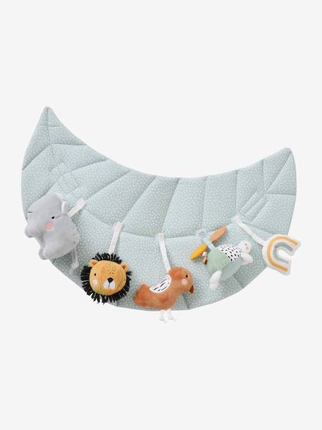 Ontdekkingskussen voor baby's ecru+groen+rood+wit - vertbaudet enfant 