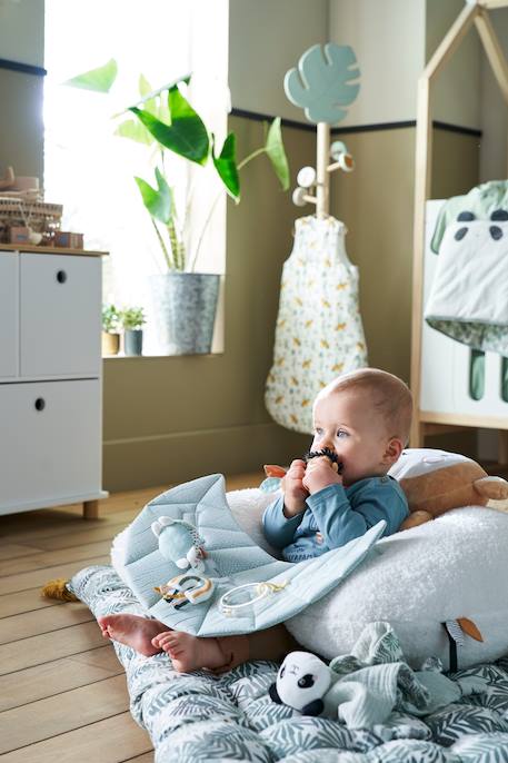 Coussin bébé des découvertes blanc+écru+rouge+vert - vertbaudet enfant 