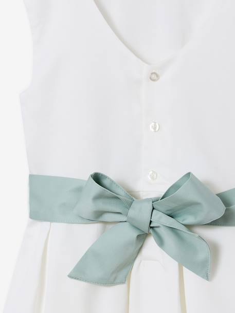 Robe de cérémonie motifs fleurs fille blanc+blanc imprimé+bleu clair+rose imprimé+rose pâle - vertbaudet enfant 