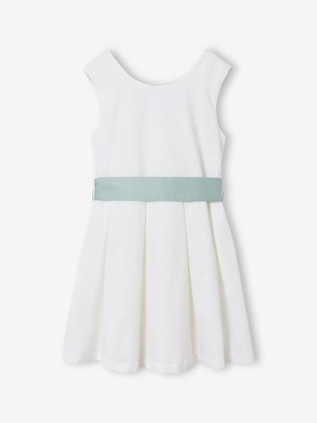 Robe de cérémonie motifs fleurs fille blanc+blanc imprimé+bleu clair+rose imprimé+rose pâle - vertbaudet enfant 