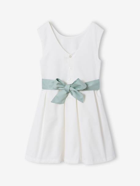 Robe de cérémonie motifs fleurs fille blanc+blanc imprimé+bleu clair+rose imprimé+rose pâle - vertbaudet enfant 