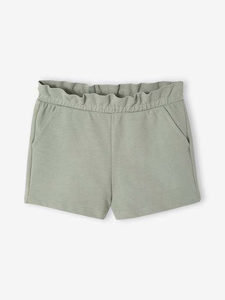 Lot de 2 shorts fille molleton léger mandarine+marine+vert d'eau - vertbaudet enfant 