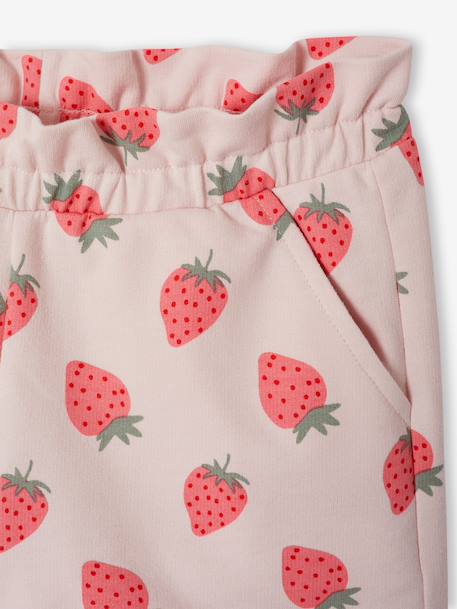 Lot de 2 shorts fille molleton léger mandarine+marine+vert d'eau - vertbaudet enfant 