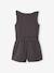 Combinaison short fille bi matière gris ardoise+vieux rose - vertbaudet enfant 