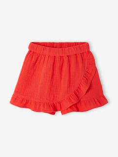 -Jupe short fille gaze coton