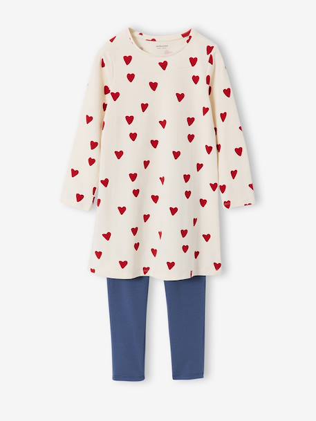 Set van 2 nachtjurk legging blauw - vertbaudet enfant 
