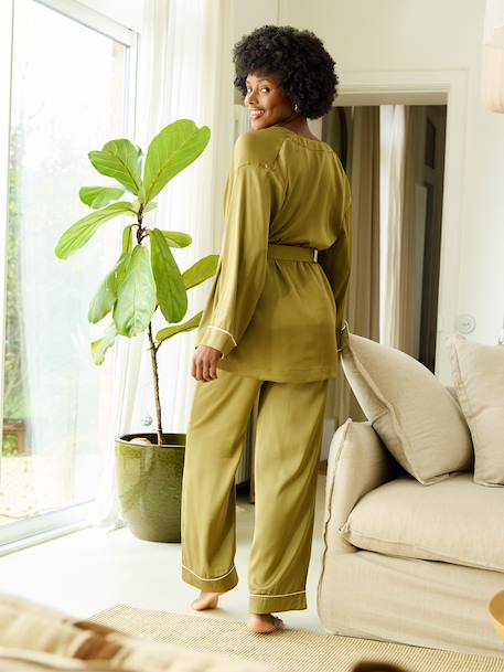 Kit peignoir grossesse allaitement olive - vertbaudet enfant 