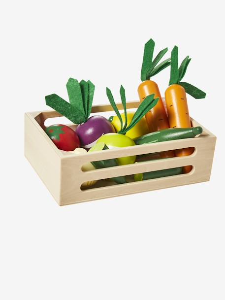 Cagette de légumes pour dinette en bois FSC® multicolore - vertbaudet enfant 