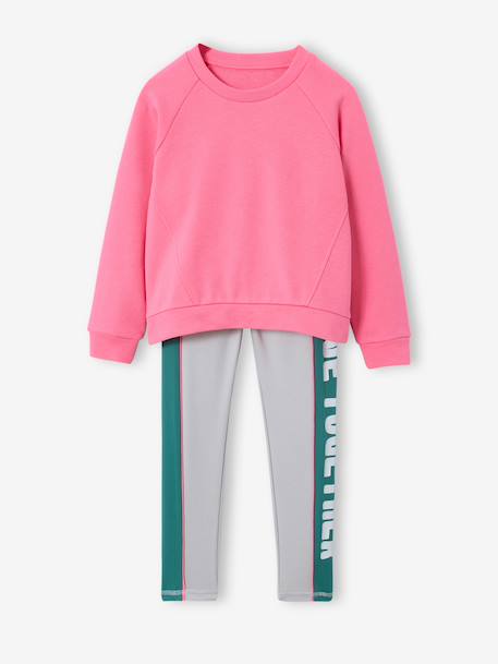 Fille-Ensemble-Ensemble legging sweat fille
