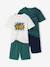 Set van 2 pyjamashorts jungle Engels groen - vertbaudet enfant 