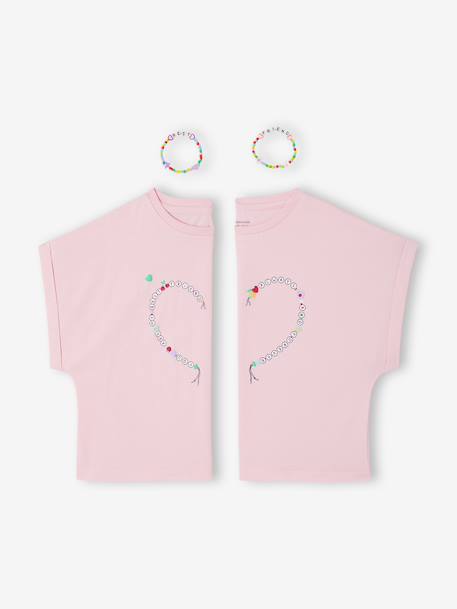Set T-shirt en armbanden beste vrienden lila - vertbaudet enfant 