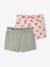 Set van 2 meisjesshorts blauwgroen+mandarijn+marineblauw - vertbaudet enfant 