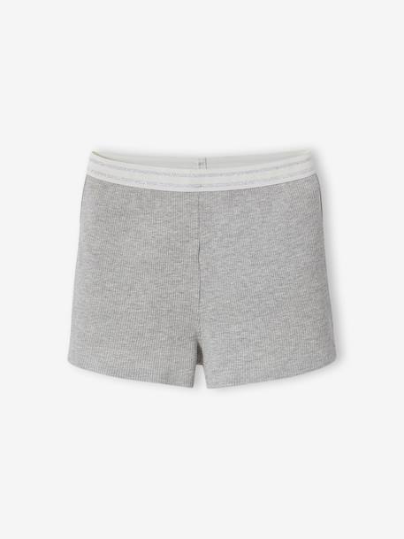 Lot 2 pyjamas court et long gris chiné - vertbaudet enfant 