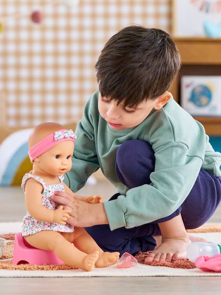 Poupon Emma fait pipi fleurie rose - vertbaudet enfant 